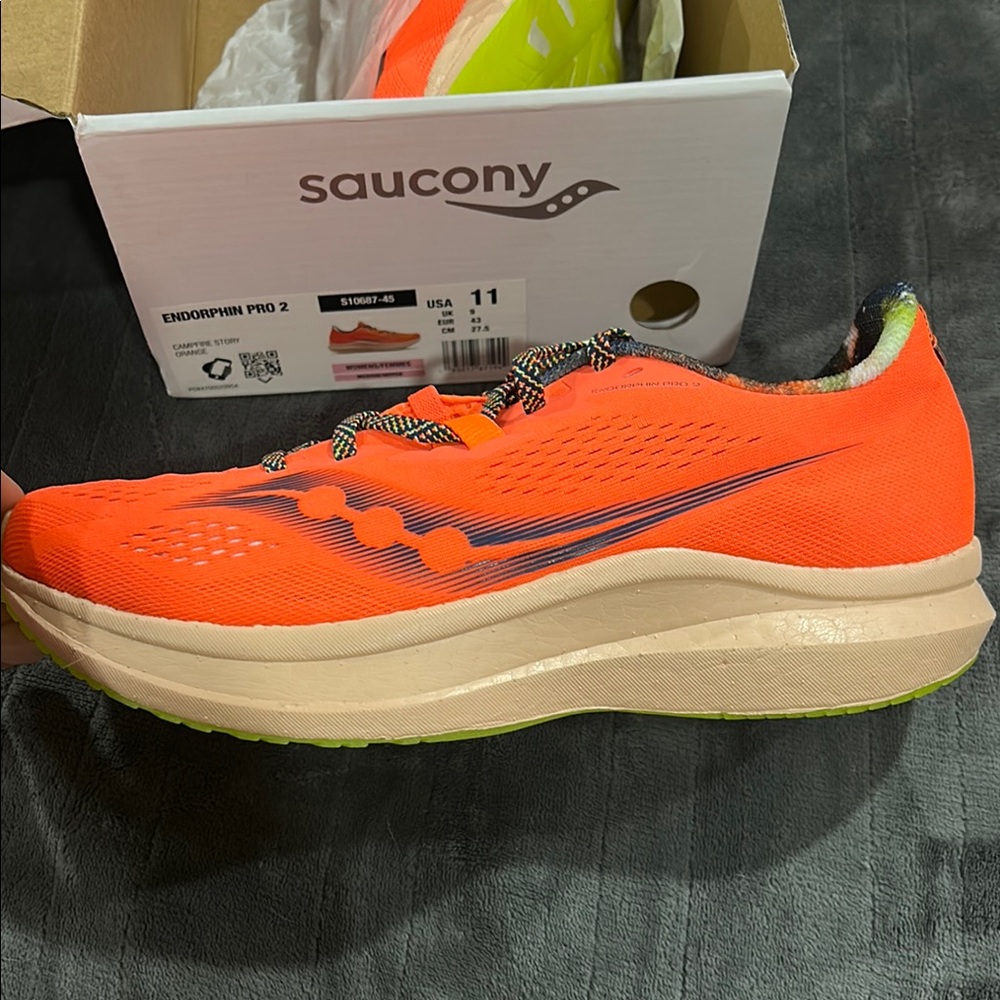 Saucony Endorphin Pro 2 Vibrant Orange Sneakers